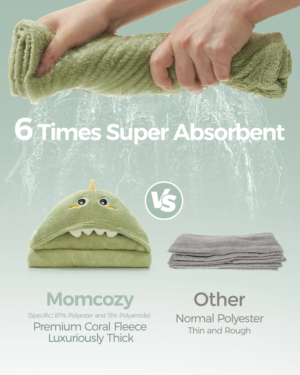 Coral Fleece Hooded Baby Bath Towel - Image 23