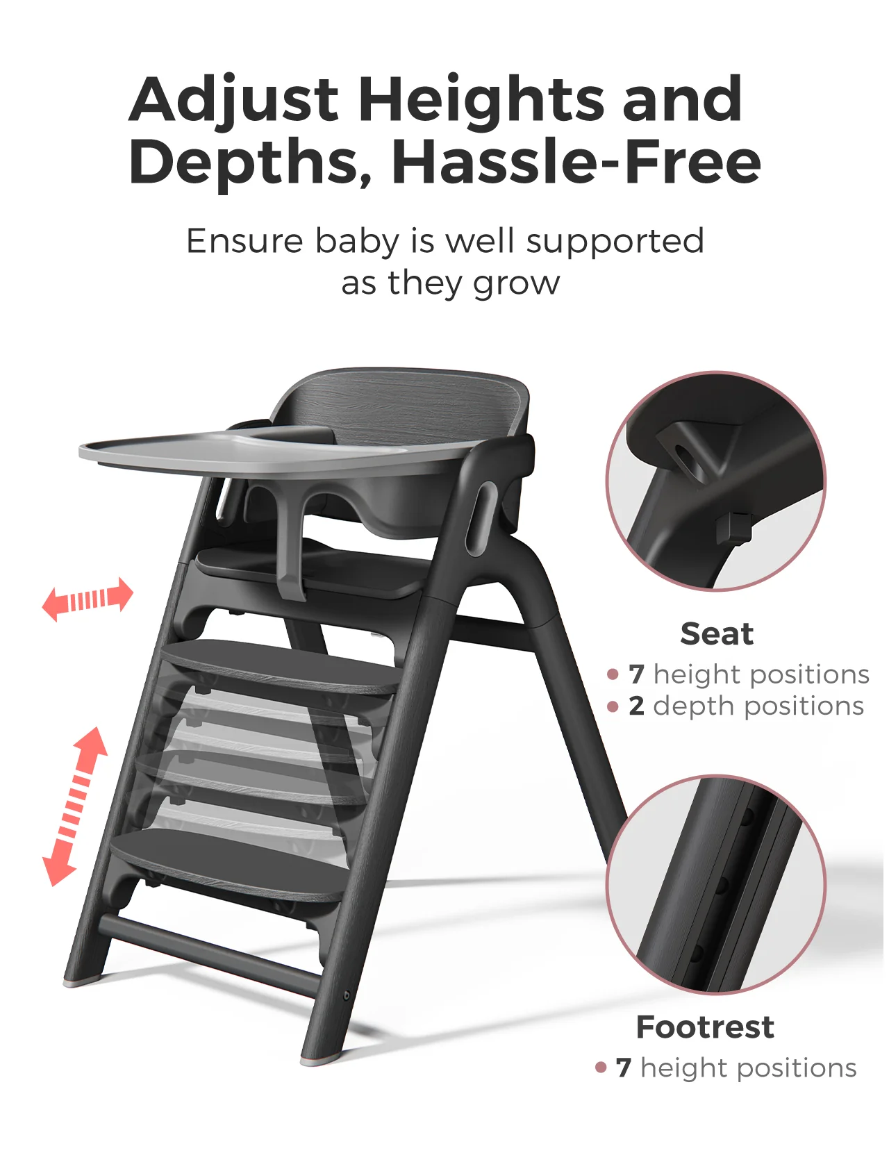 Momcozy DinerPal Black High Chair - UK - Image 4