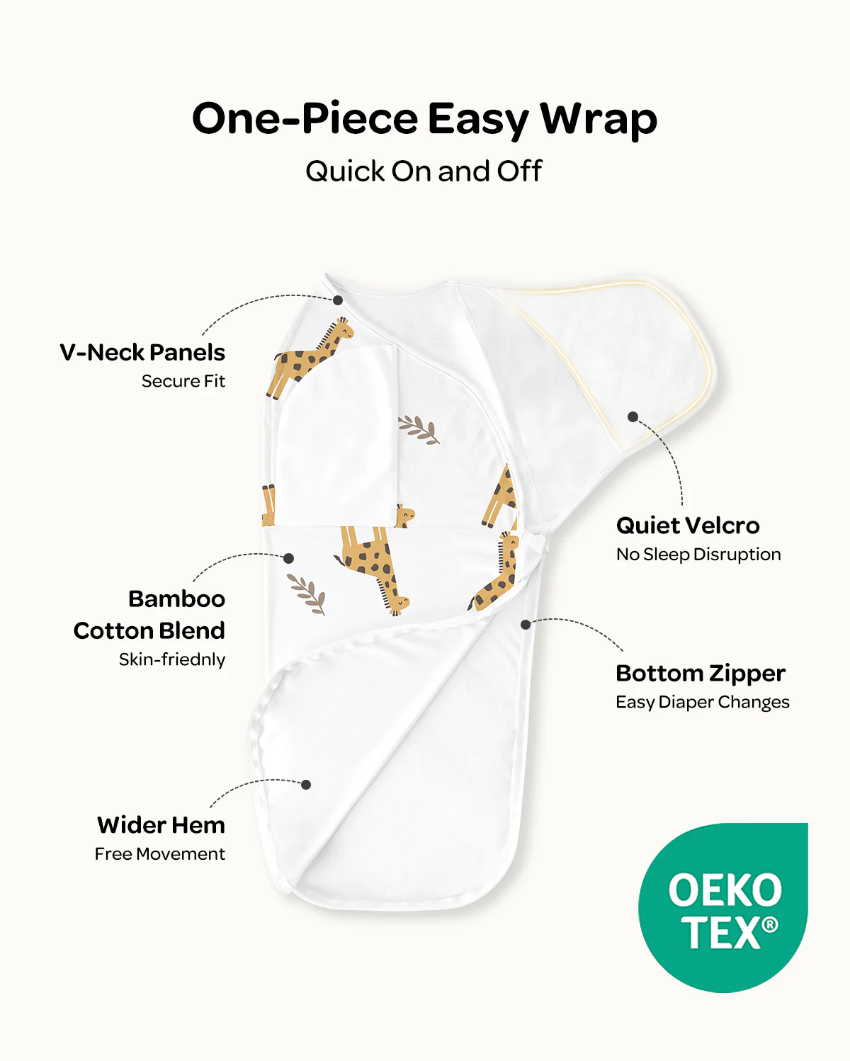 Momcozy Easy Swaddle Wrap For 0-3M - Image 11