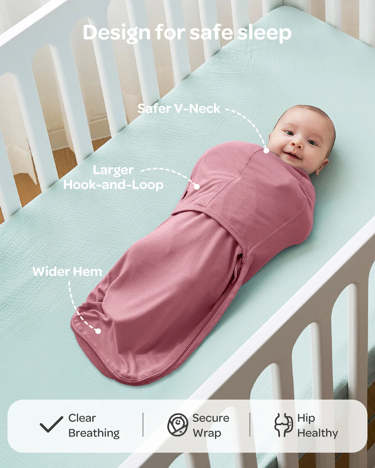 Momcozy Easy Swaddle Wrap For 0-3M - Image 22
