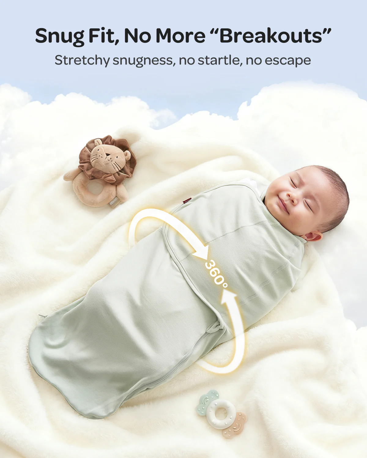Momcozy Easy Swaddle Wrap For 0-3M - Image 29