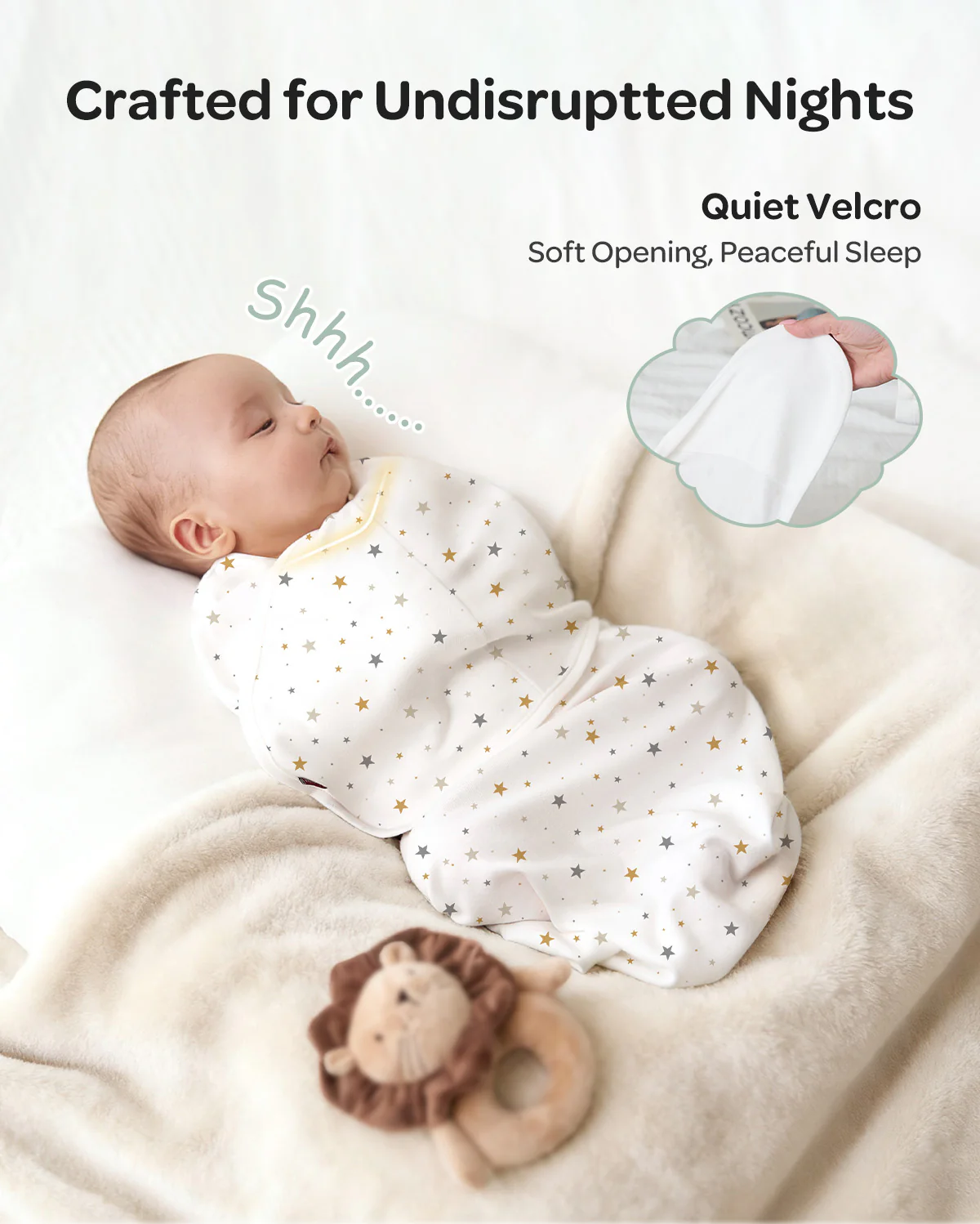 Momcozy Easy Swaddle Wrap For 0-3M - Image 36