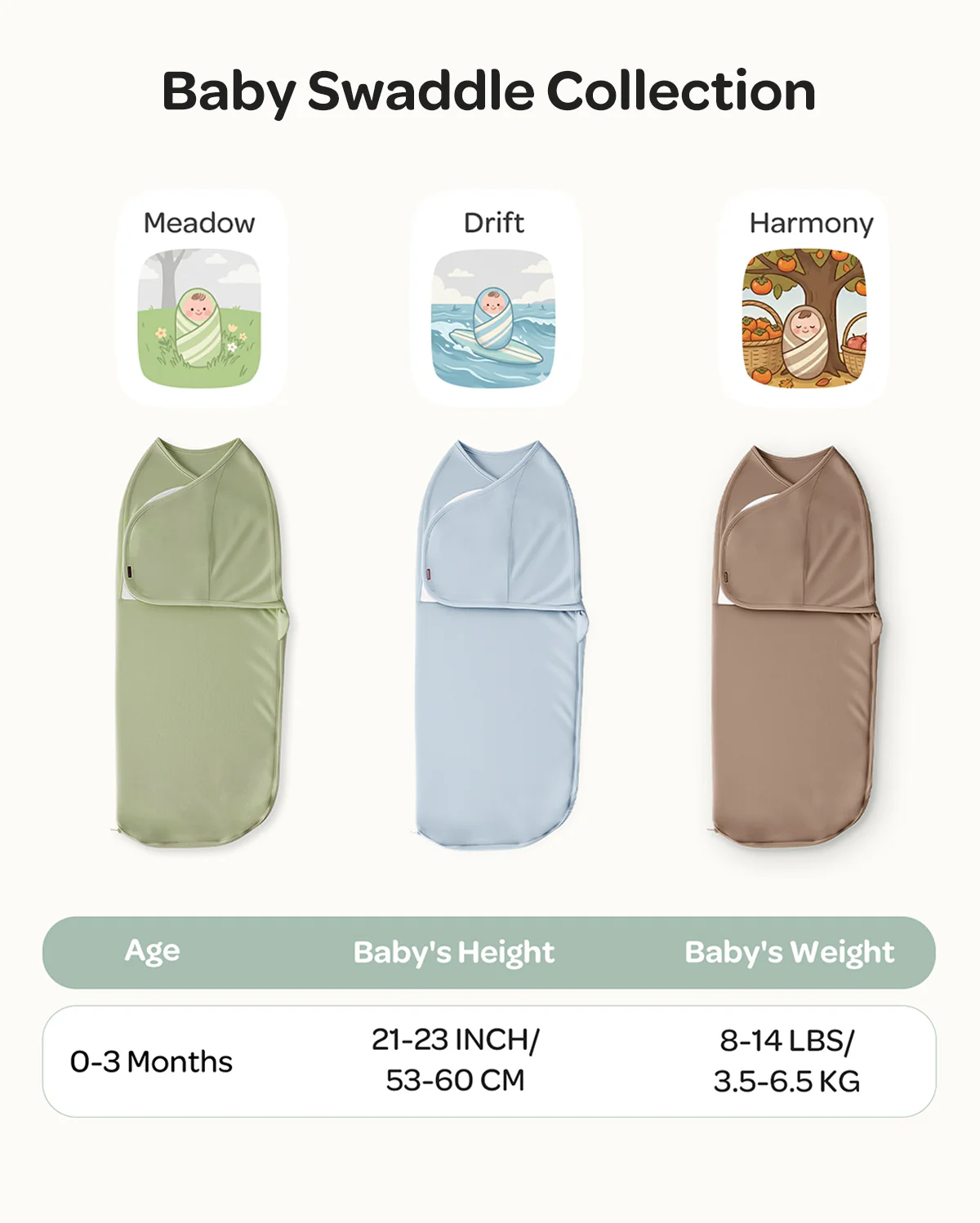 Momcozy Easy Swaddle Wrap For 0-3M - Image 63