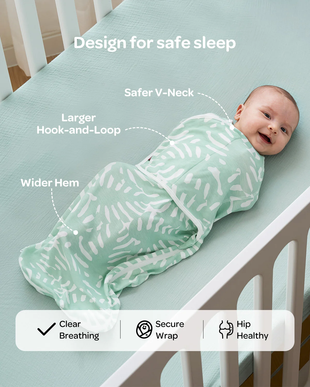 Momcozy Easy Swaddle Wrap For 0-3M - Image 8