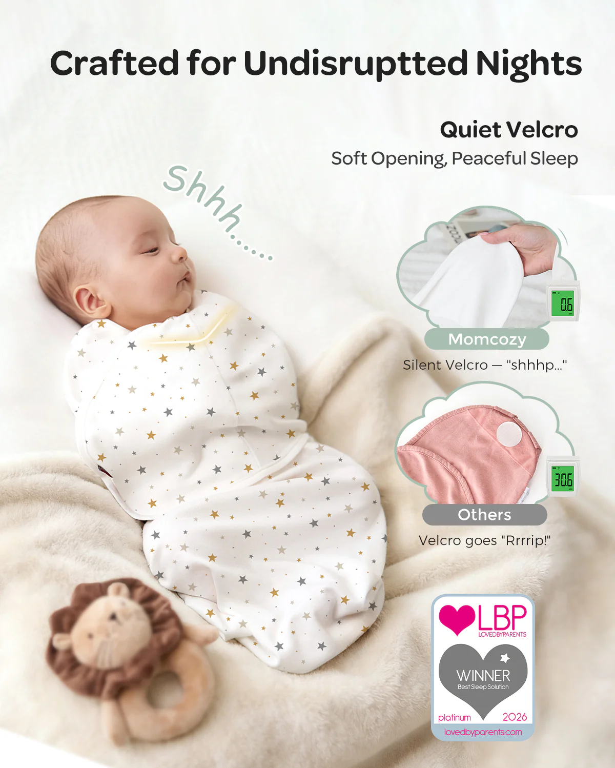 Momcozy Easy Swaddle Wrap For 0-3M - Image 80