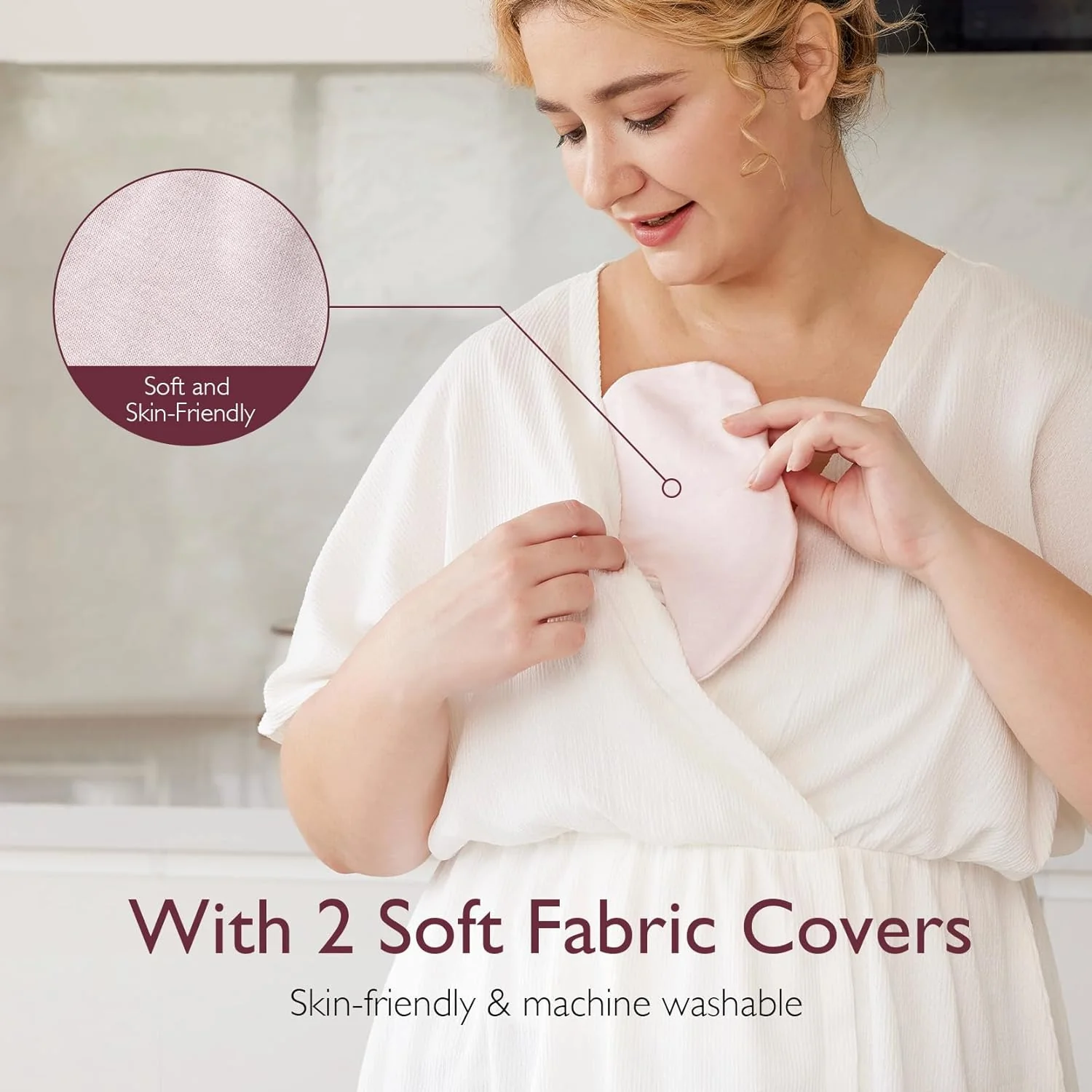 Momcozy Hot and Cold Breast Pads with 2 Soft Covers - Image 4
