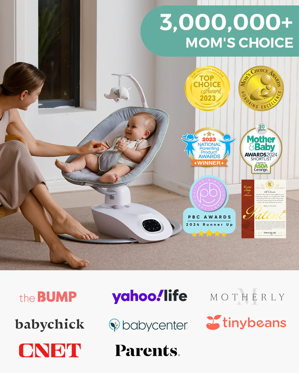 Momcozy Infant Insert Compatible with Momcozy CocoSway Swing - Image 10