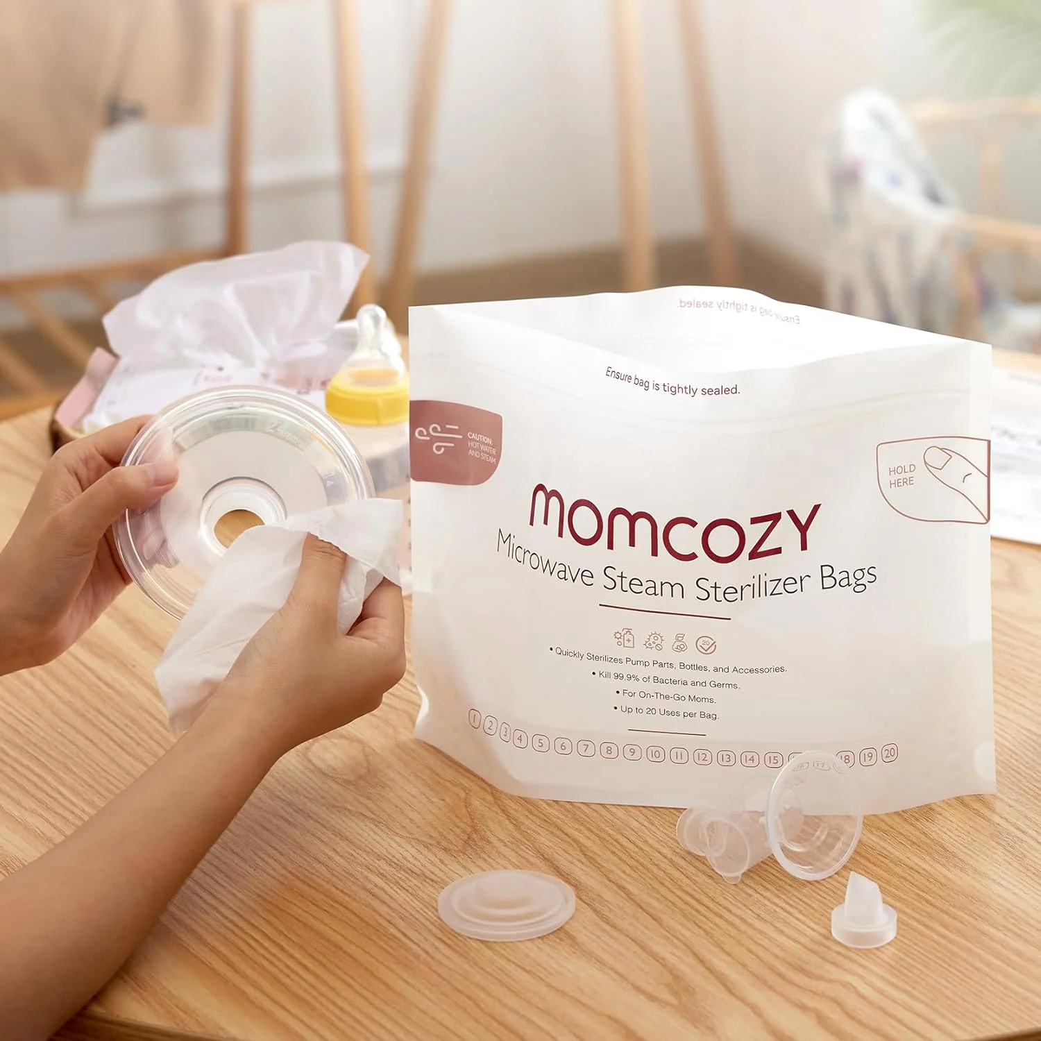 Momcozy Microwave Steam Sterilizer Bags - Image 6