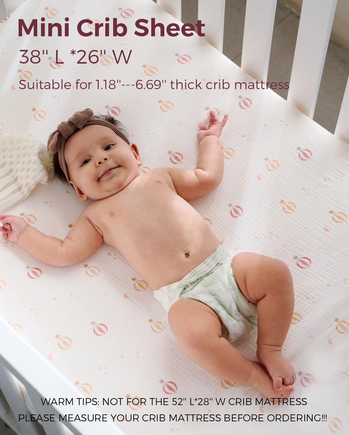 Momcozy Muslin Fitted Crib Sheets - 2 sizes - Image 20
