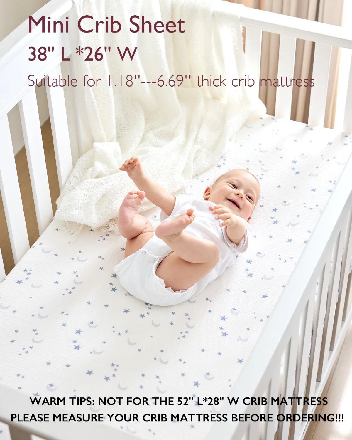 Momcozy Muslin Fitted Crib Sheets - 2 sizes - Image 22