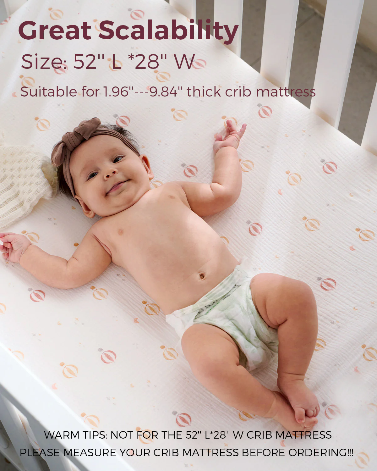 Momcozy Muslin Fitted Crib Sheets - 2 sizes - Image 16