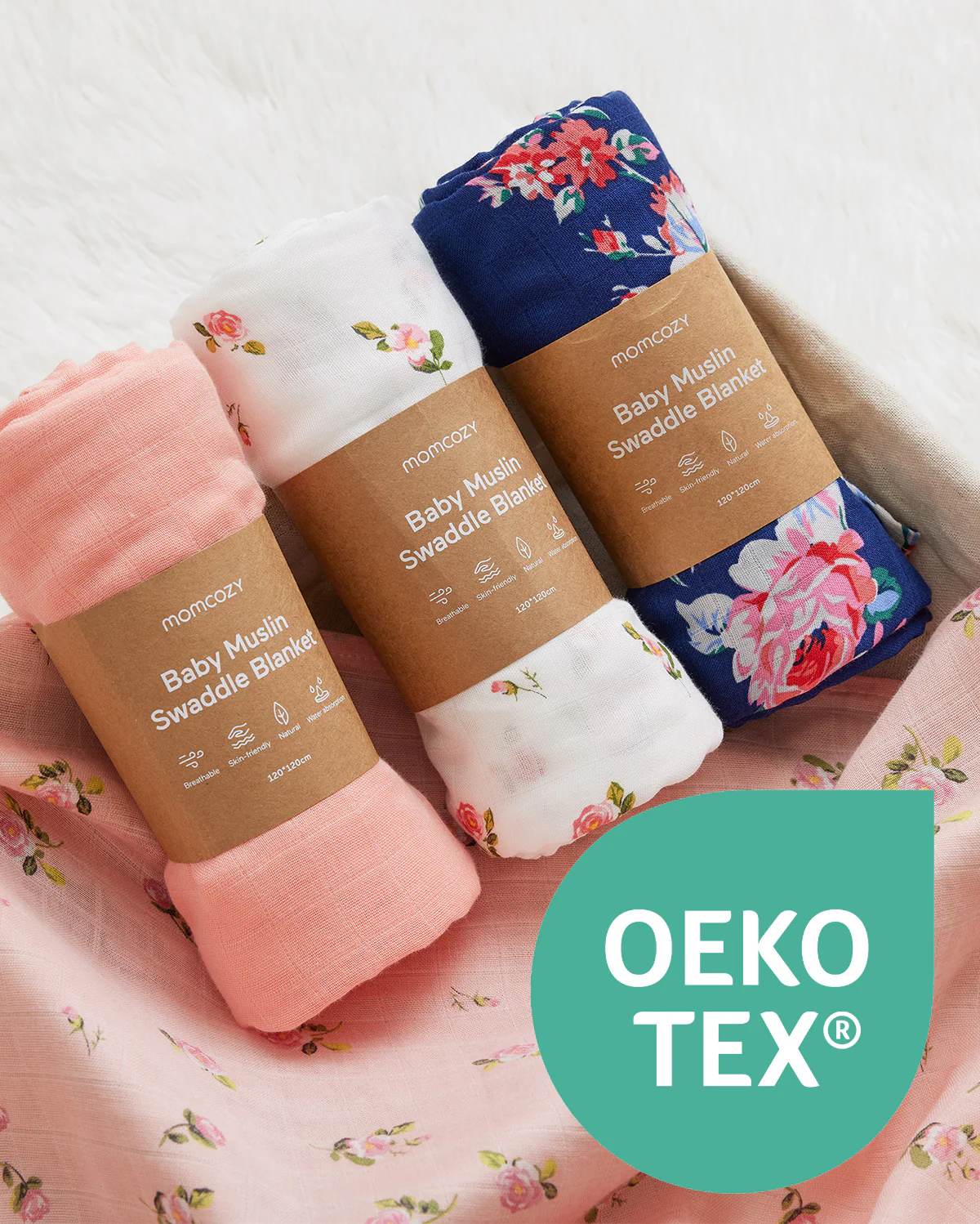 Momcozy Softness Upgrade Muslin Swaddle Blankets - Image 53