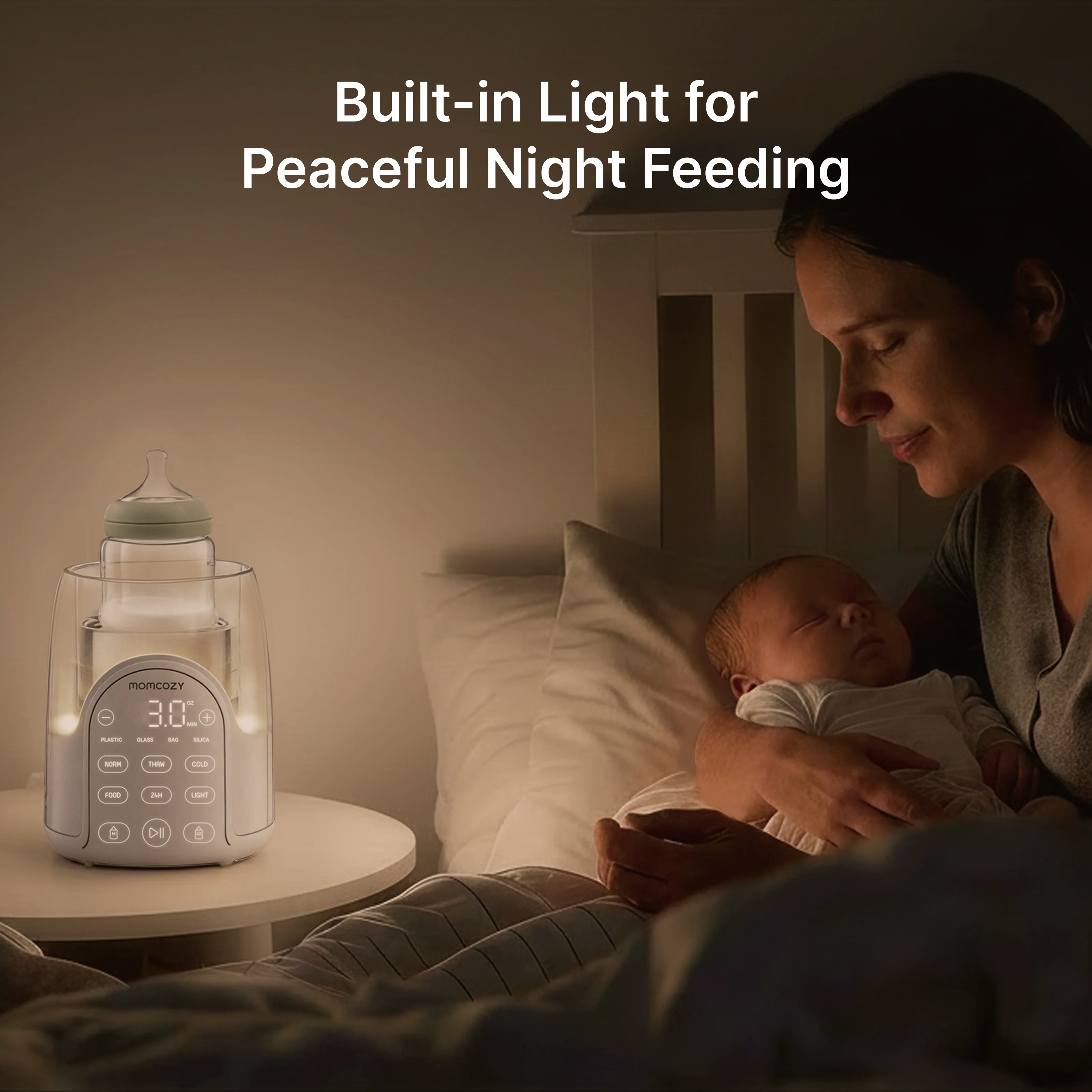 Momcozy NightPro Baby Bottle Warmer - Night Feeding - Image 3