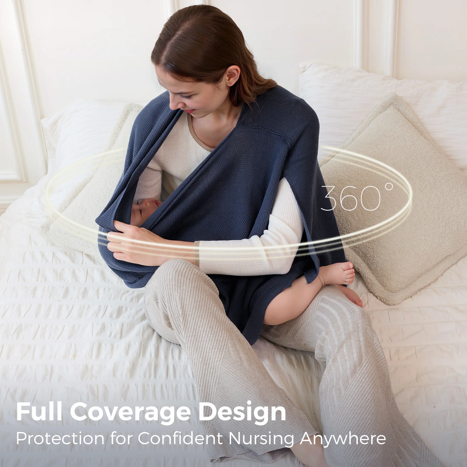 Momcozy Nursing Cover - Soft, Breathable, Multi-Use Privacy Poncho - Image 31