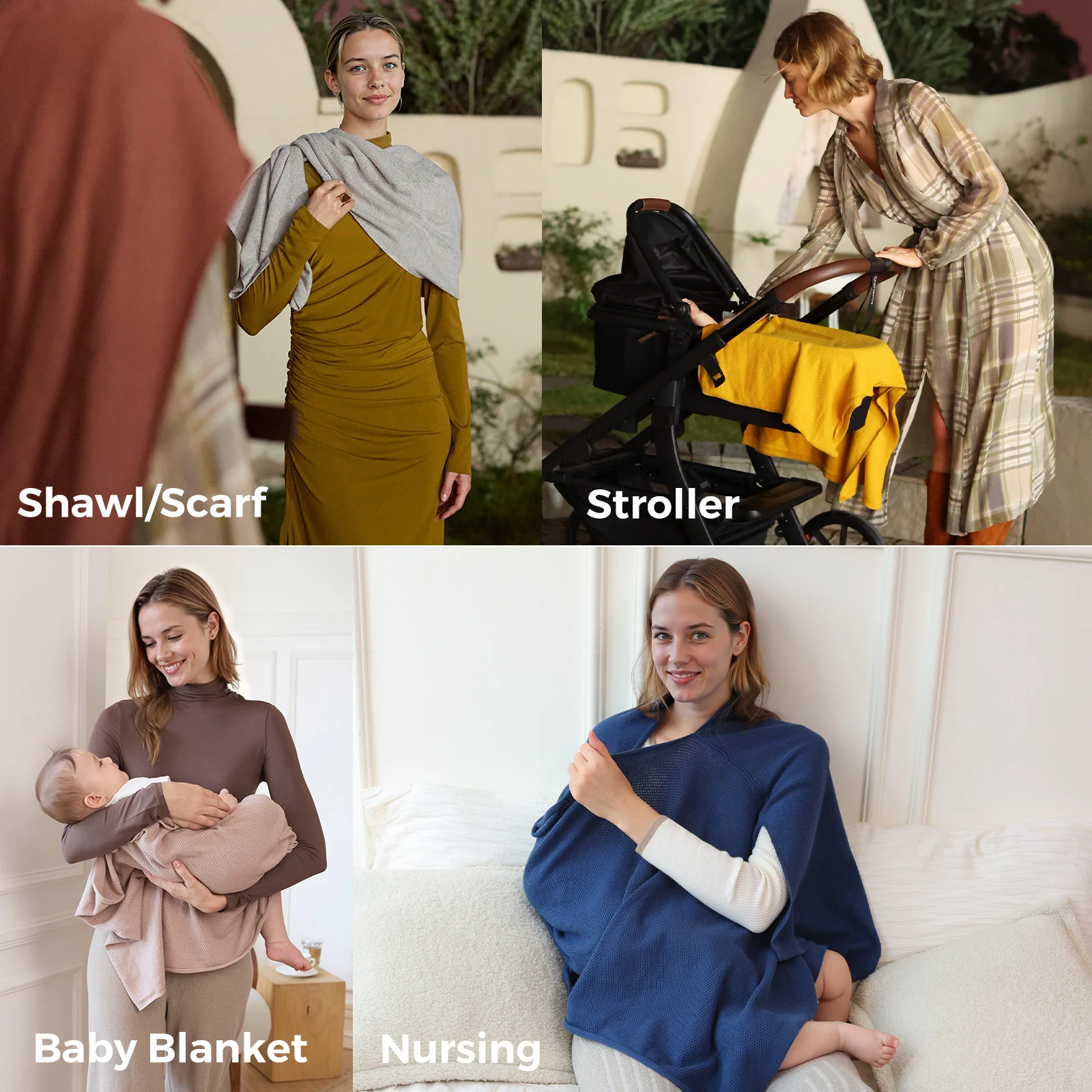 Momcozy Nursing Cover - Soft, Breathable, Multi-Use Privacy Poncho - Image 38