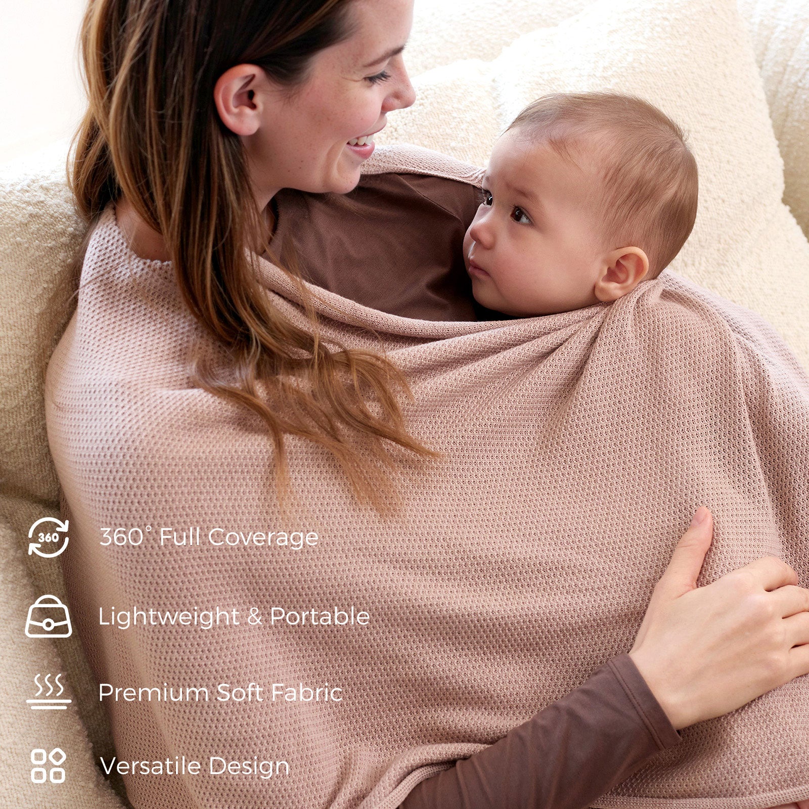 Momcozy Nursing Cover - Soft, Breathable, Multi-Use Privacy Poncho - Image 39