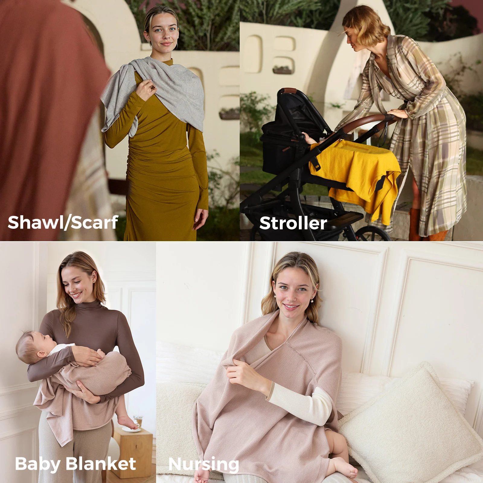 Momcozy Nursing Cover - Soft, Breathable, Multi-Use Privacy Poncho - Image 42