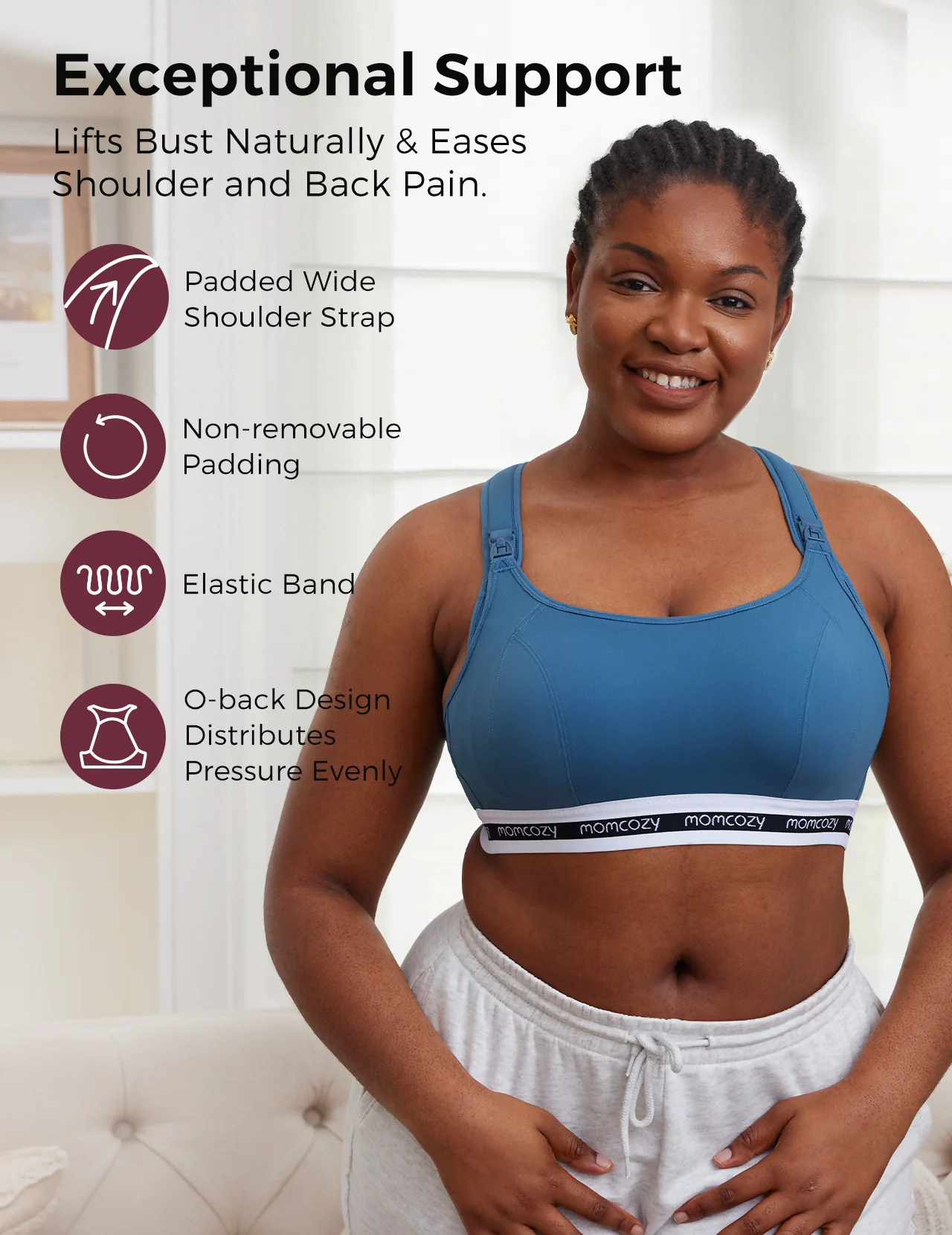 Active - Low Impact Nursing Sports Bra - Image 5