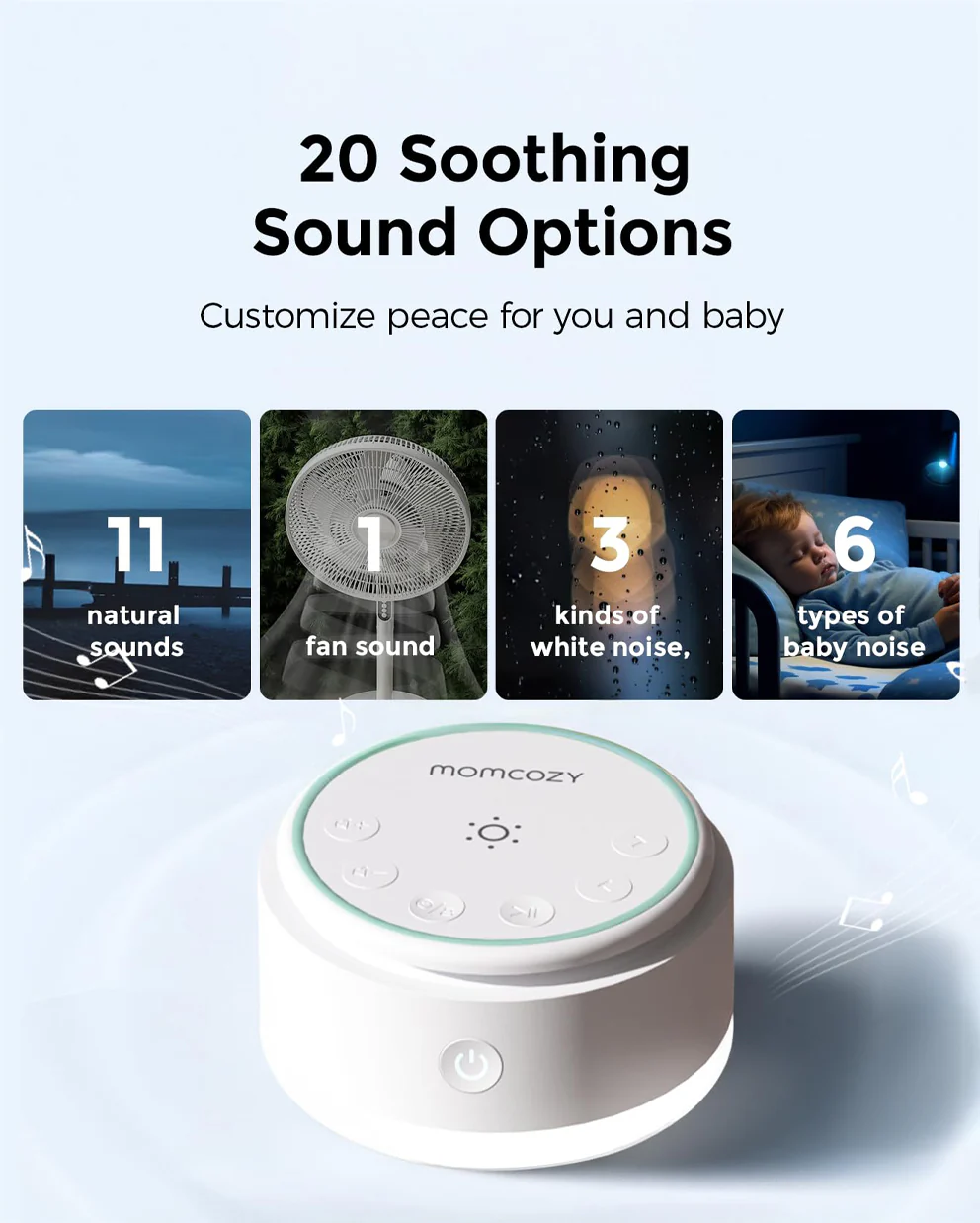Momcozy Portable Baby Sound Machine - Long Battery Life - Image 8