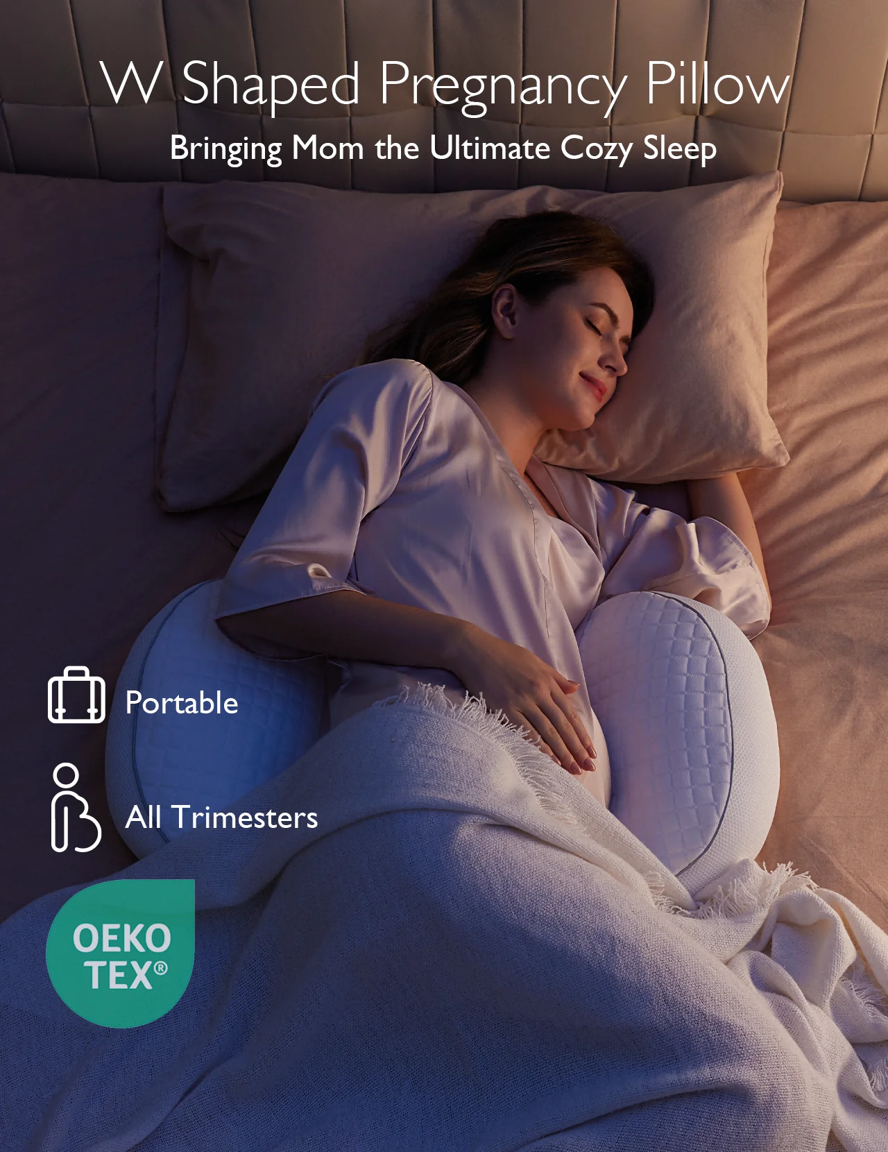 Pregnancy Wedge Pillows with Cooling Cover - Image 2