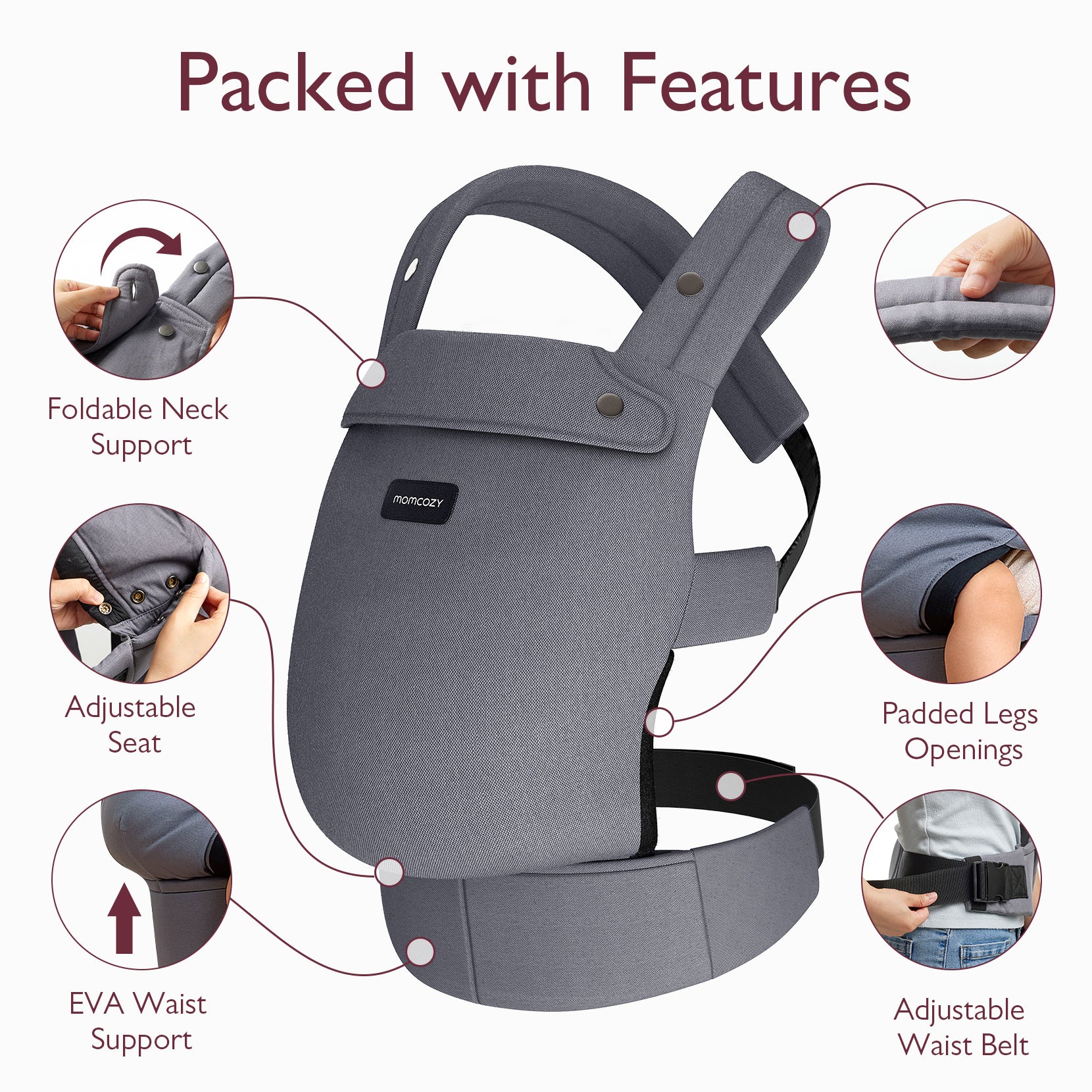 PureHug Baby Carrier - Ergonomic Cozy & Lightweight - Image 13