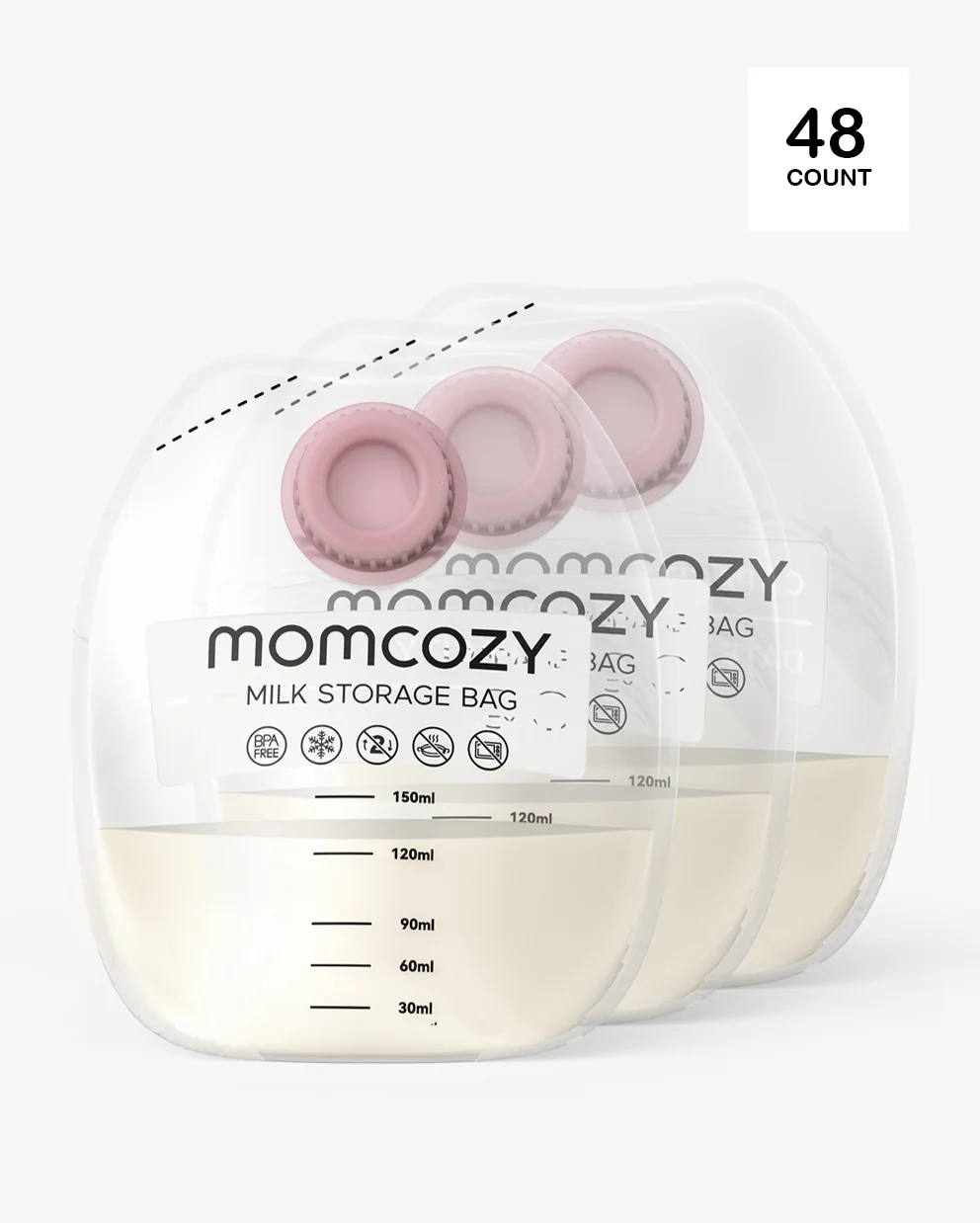 Momcozy Screw-on Breastmilk Storage Bags(48PCS) - Image 2