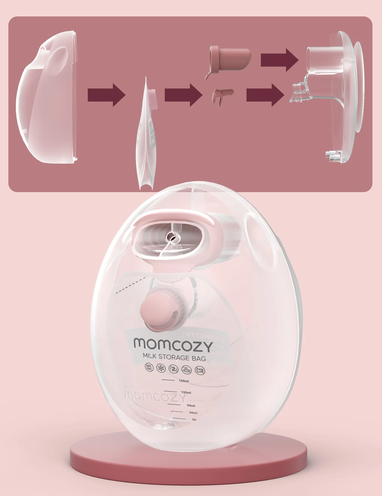 Momcozy Screw-on Breastmilk Storage Bags(48PCS) - Image 7