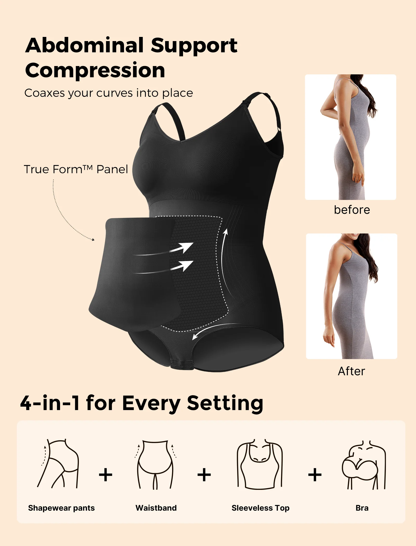 Momcozy Shapewear Bodysuit - Postpartum & Daily Dress - Image 5