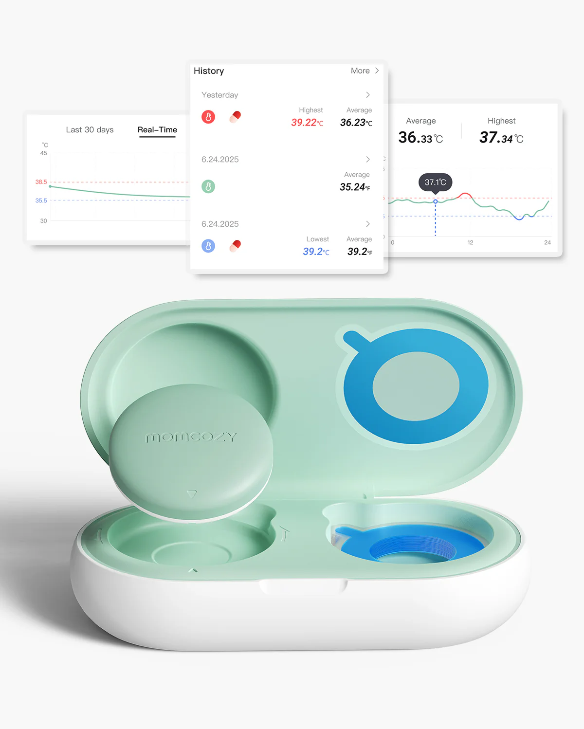 Momcozy Smart Baby Thermometer – Medical-Grade Accuracy & Real-Time App Monitoring - Image 12