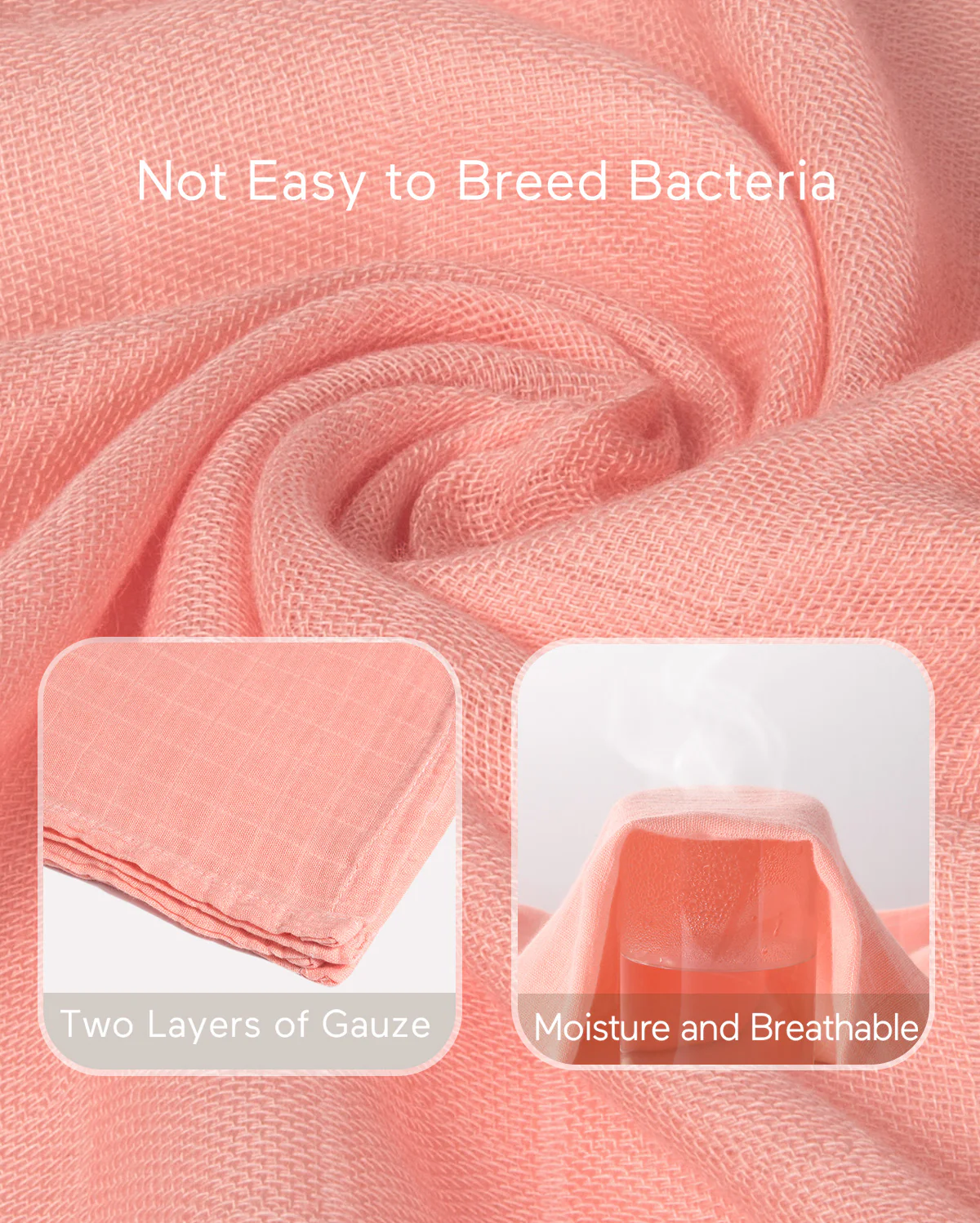 Momcozy Softness Swaddle Blankets -  Heart Flower (4 Pack) - Image 3