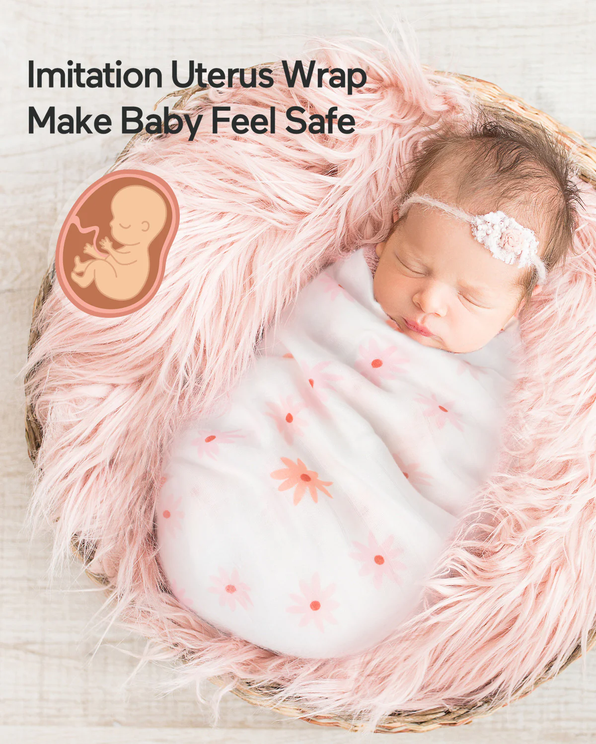 Momcozy Softness Swaddle Blankets -  Heart Flower (4 Pack) - Image 5