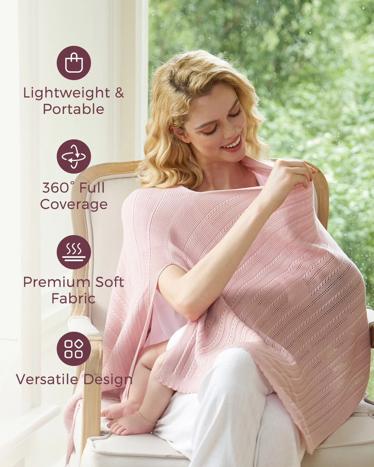 Tencel™ Lyocell Fabric Ultra-Light Nursing Cover - Image 14