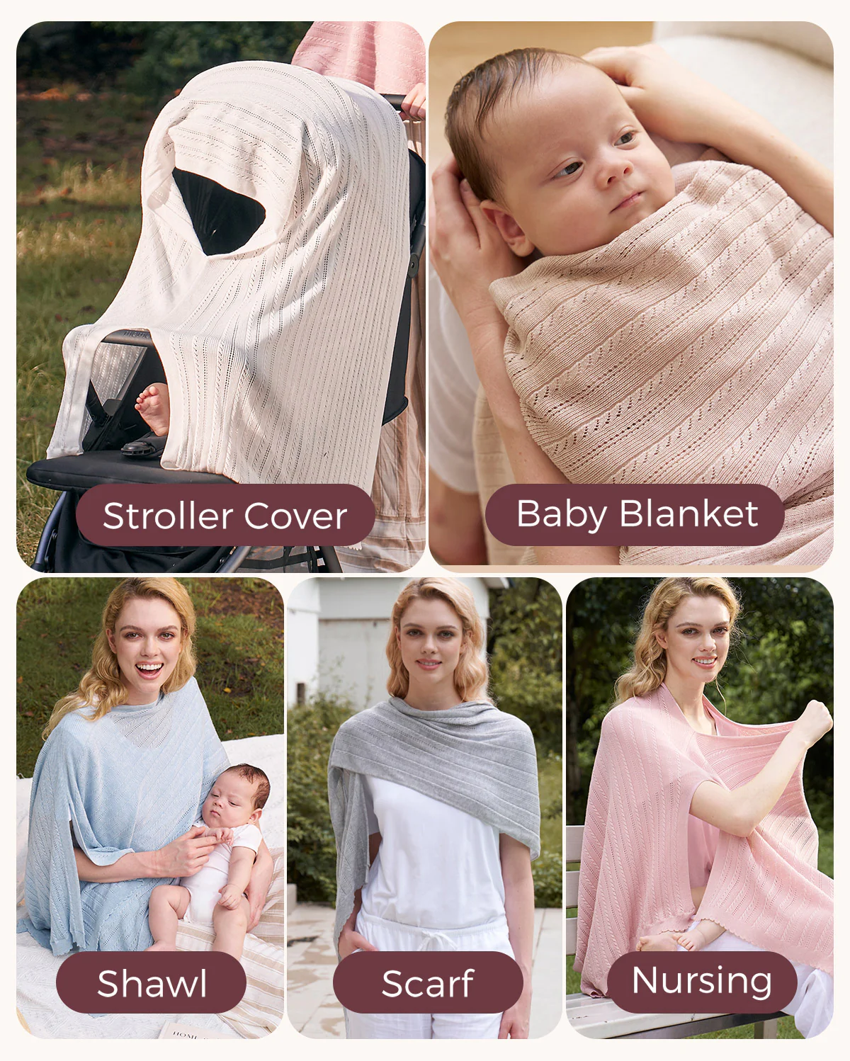 Tencel™ Lyocell Fabric Ultra-Light Nursing Cover - Image 15