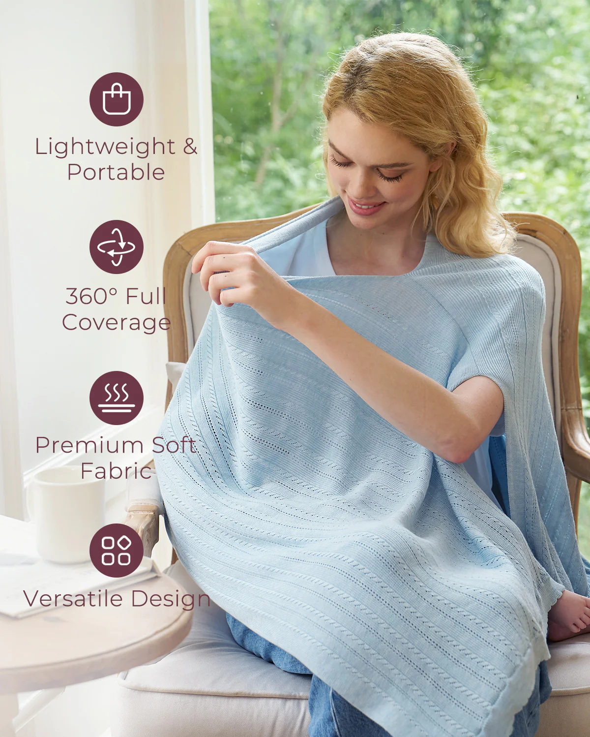Tencel™ Lyocell Fabric Ultra-Light Nursing Cover - Image 39