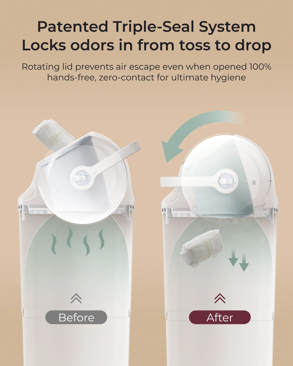 Momcozy Triple-Seal Diaper Pail - Image 3
