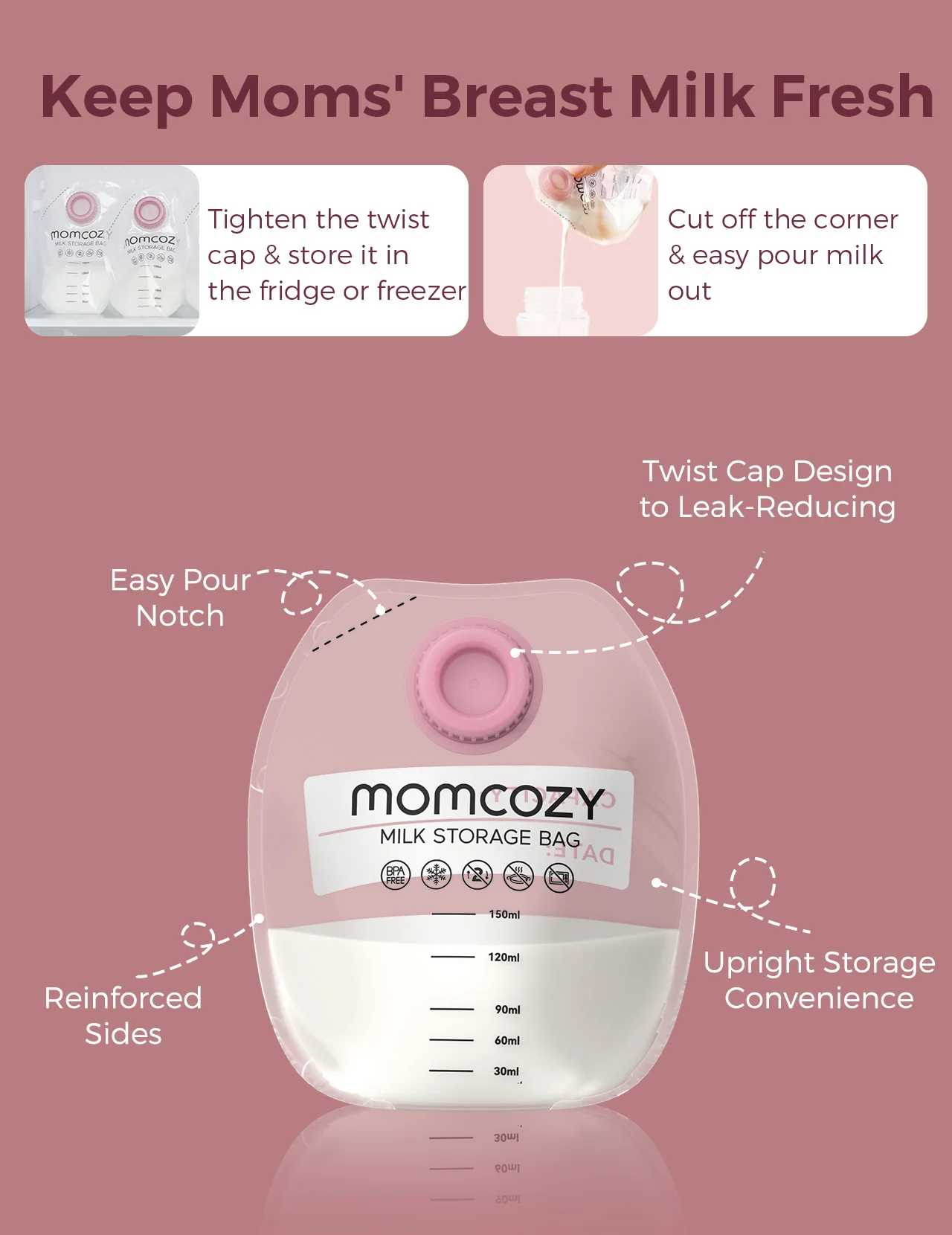 Momcozy Wearable Milk Collection Cups - for Momcozy V Series & Most Traditional Tube-Connected Electric Breast Pumps - Image 5