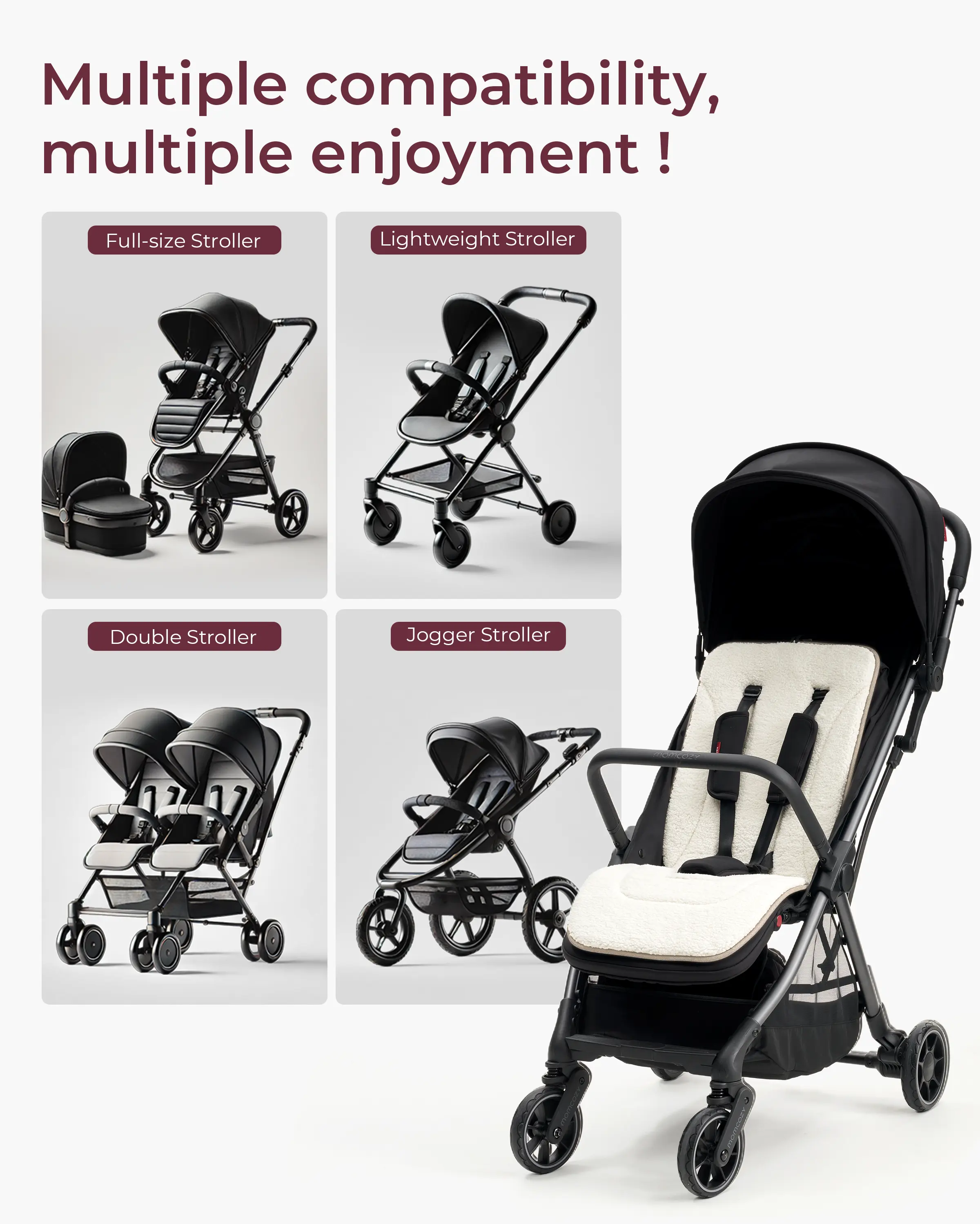 Momcozy Winter Warm Stroller Seat Liners - Image 6