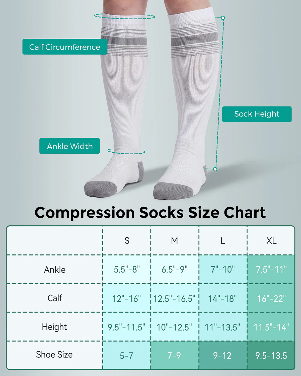 Momcozy Medical Socks 20-30mmHg 2 Pairs - Image 22