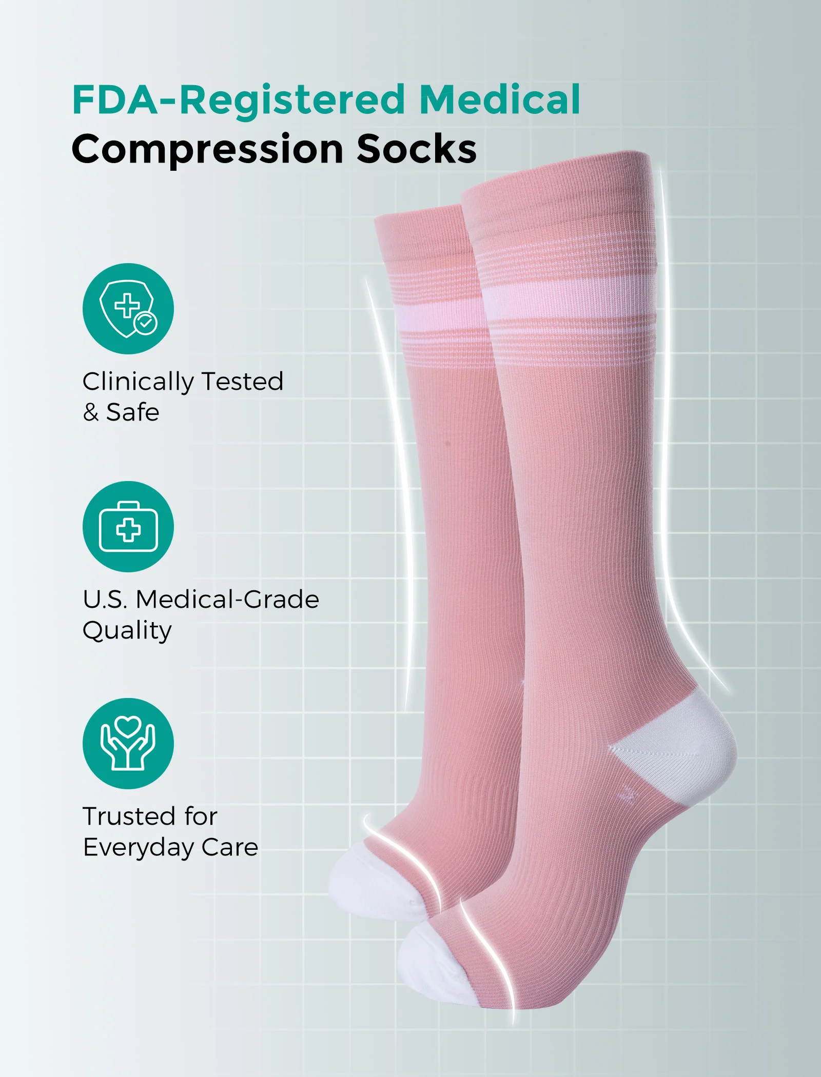 Momcozy Medical Socks 20-30mmHg 2 Pairs - Image 6