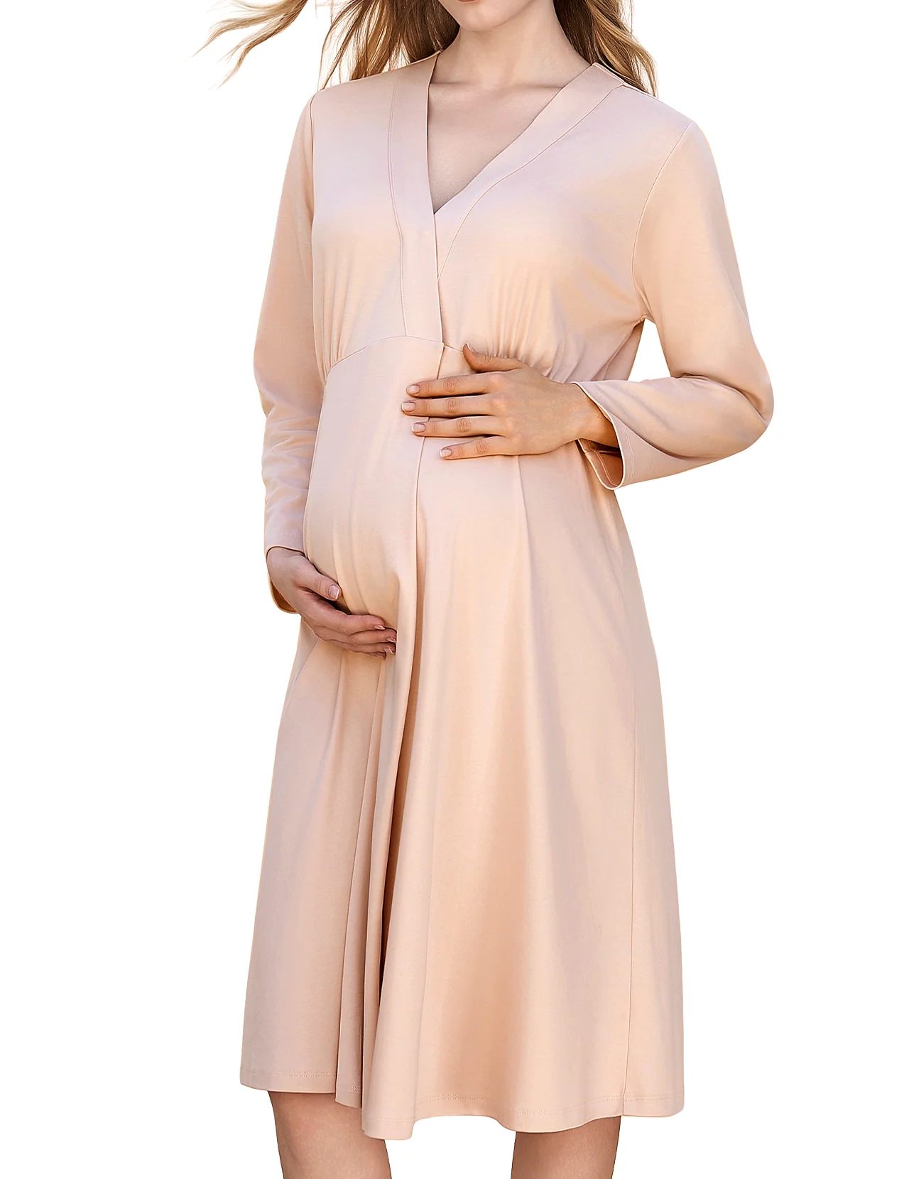 Momcozy Womens Nursing Maternity Nightgown for Breastfeeding - Image 8