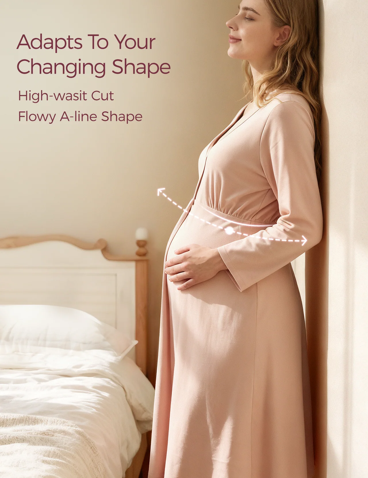 Momcozy Womens Nursing Maternity Nightgown for Breastfeeding - Image 9