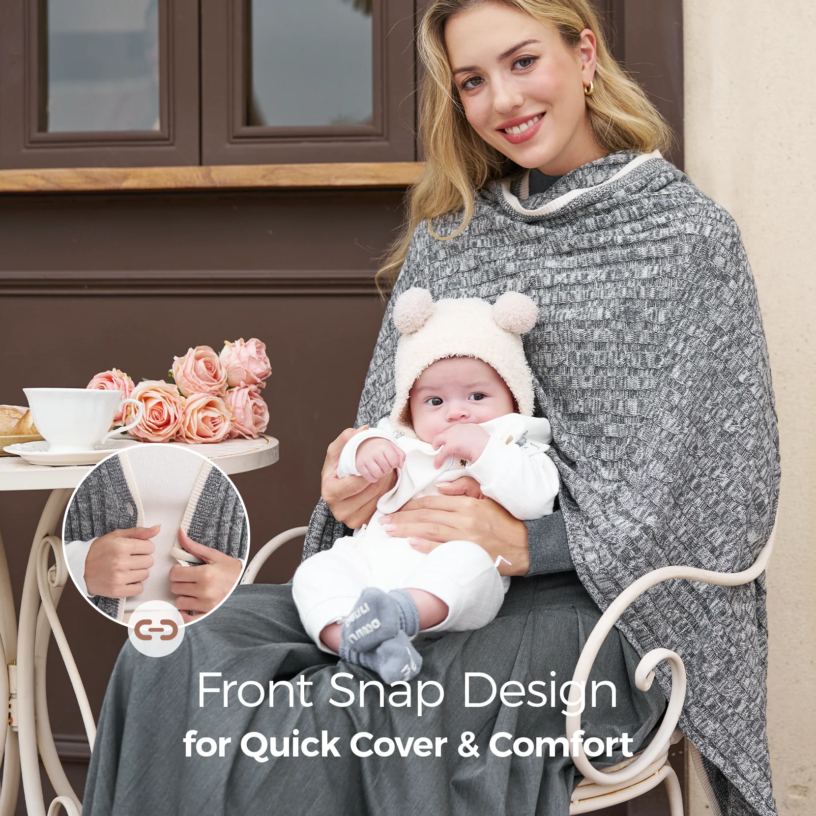Momcozy Soft Knitted Blend Nursing Cover - Image 3