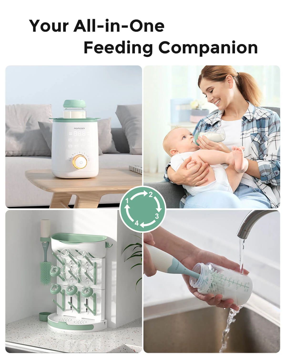 Natural Baby Bottle Compatible with Momcozy Cooler, 4PCS - Image 5