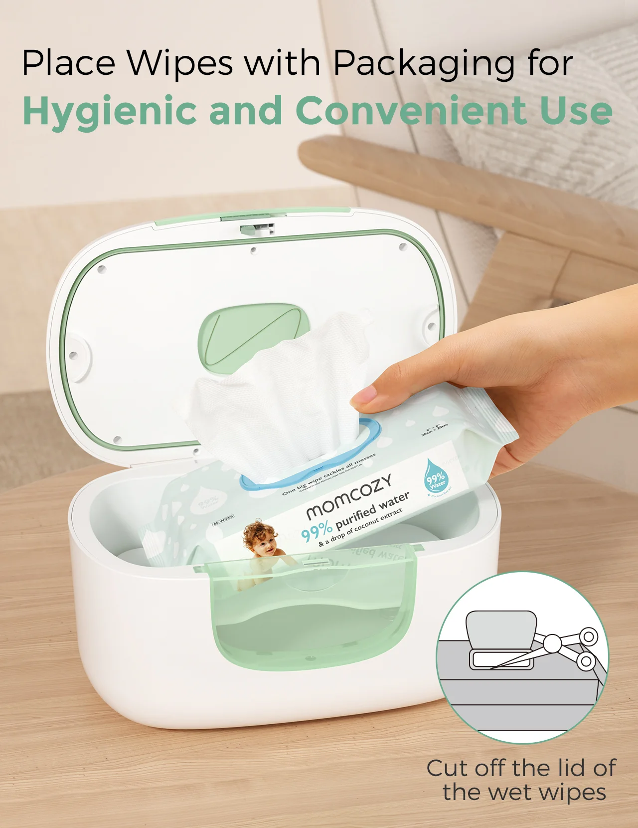 New Large Capacity Baby Wipe Warmer Compatible with 60-80pcs - Image 7