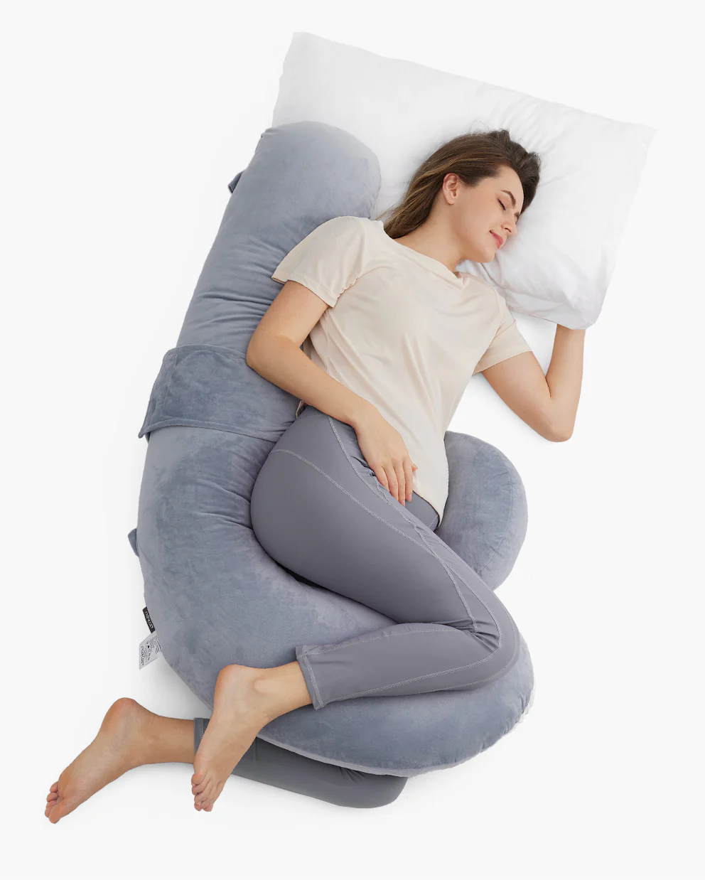 Original F Shaped Pregnancy Pillows with Adjustable Wedge Pillow - Image 2