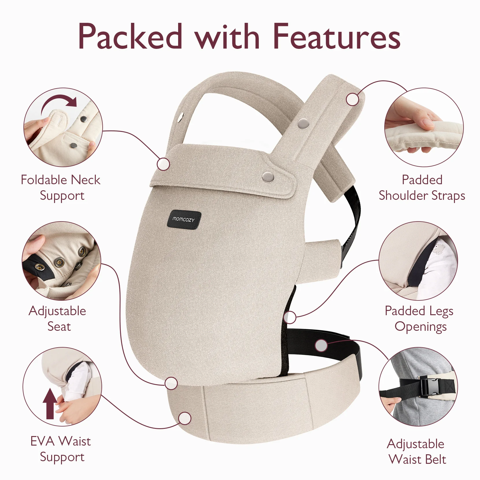 PureHug Baby Carrier - Ergonomic Cozy & Lightweight - Image 37