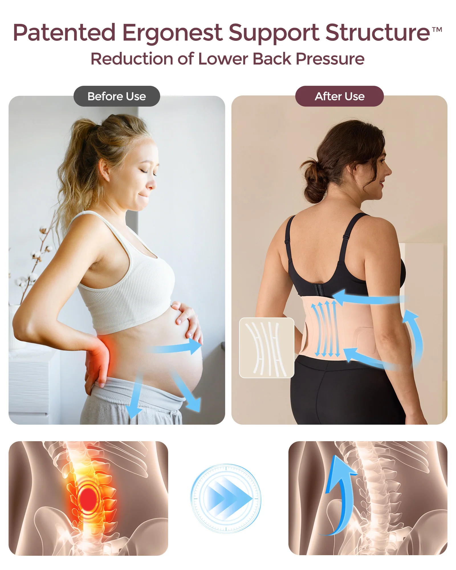 Pregnancy Comfort Bundle: Ergonest Belly Band and Ultra Soft Seamless Nursing Bra YN21 - Image 6