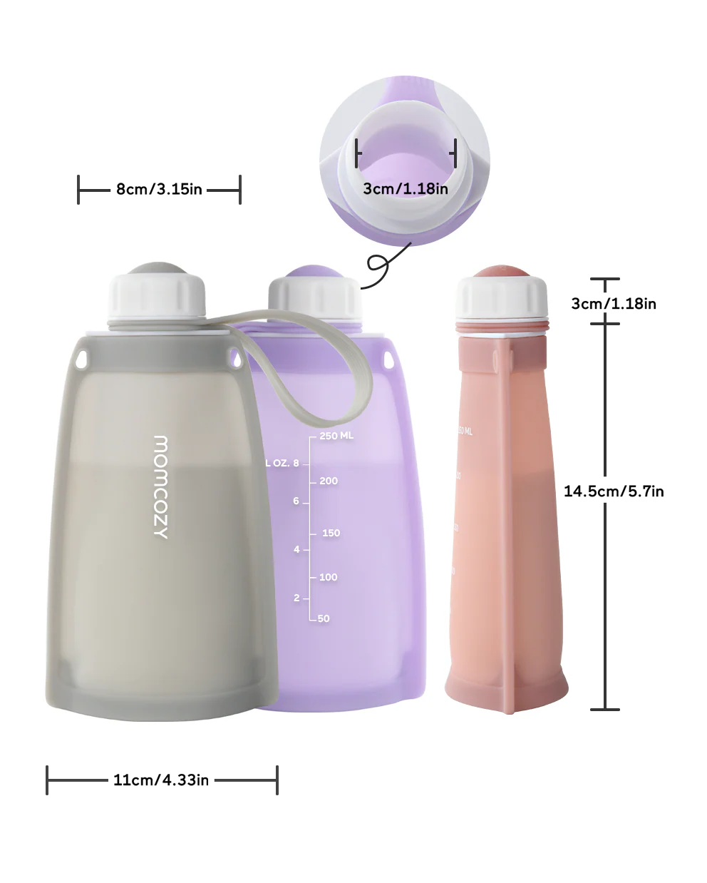Reusable Silicone Breastmilk Storage Bags 5pcs - Image 17