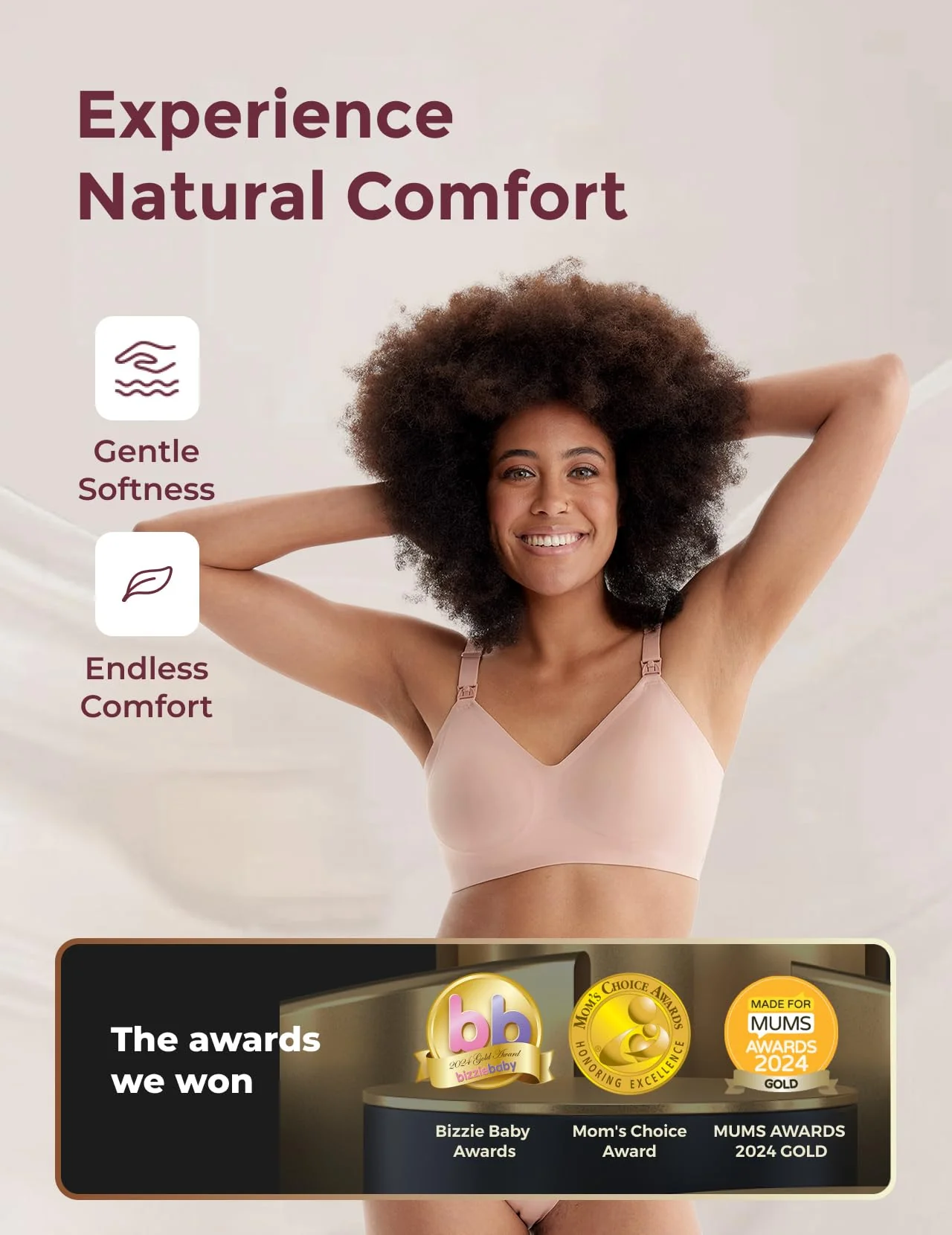 Ultra Soft Seamless Nursing Bra YN21 & DEX - 4-in-1 Hands Free Seamless Stretch Fabric Pumping Bra Bundle - Image 5