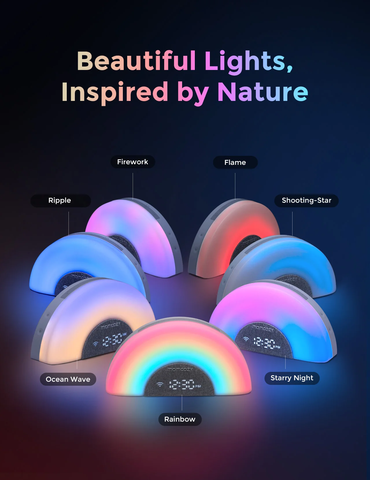 DreamSync Tech™ Smart Baby Sound Machine - Rainbow Light & App Control - Image 10